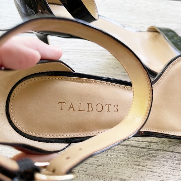 Talbots Trulli Black Ankle Strap Heeled Sandals Womens size 9 - Picture 3 of 8